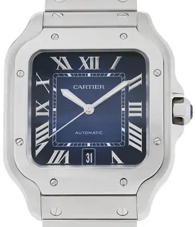 Cartier Santos de Cartier WSSA0071 47.5mm Stainless steel Blue