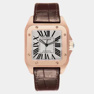 Cartier Santos W20095Y1 Rose gold Silver