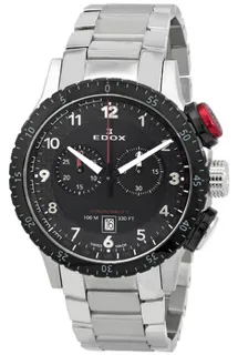 Edox Chronorally 10114 3NRM NR Stainless steel Black