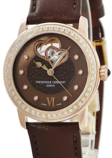 Frédérique Constant Ladies Automatic Double Heart Beat FC-310CDHB2PD4 35mm Steel Brown