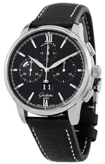 Glashütte Senator Chronograph Panorama Date 1-37-01-03-02-35 Stainless steel Black