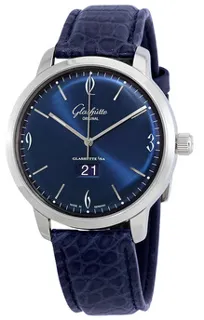 Glashütte Sixties Panorama Date 2-39-47-06-02-04 Stainless steel Blue