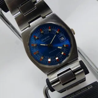 Glashütte RARE GUB 38mm Stainless steel Blue