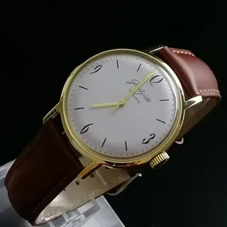 Glashütte 36mm Yellow gold White