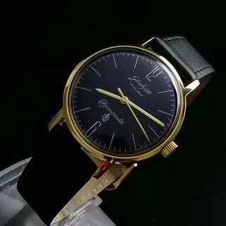 Glashütte 36mm Yellow gold Blue