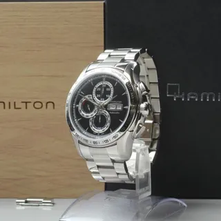 Hamilton Jazzmaster Auto Chrono H328162 44mm Stainless steel Black