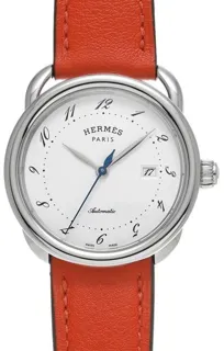 Hermès Arceau AR6.410 32mm Stainless steel White