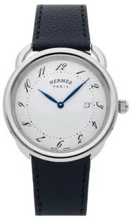 Hermès Arceau W026852WW00 38mm Stainless steel White