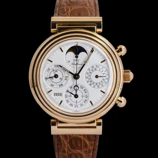 IWC Da Vinci Perpetual Calendar 3750 (DA  ) 39mm Yellow gold White