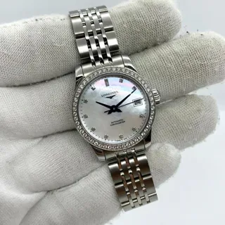 Longines Record L2.320.4.87.6 26mm Stainless steel White