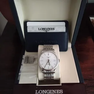 Longines Record L28204726 38.5mm Stainless steel Silver