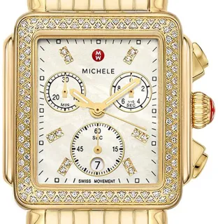 Michele Deco MWW06A000777 33mm Yellow gold White