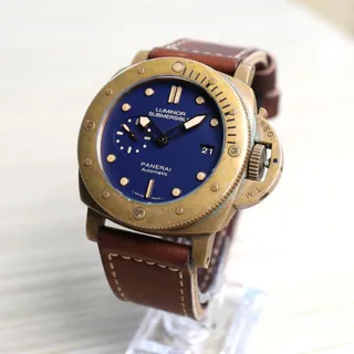 Panerai Submersible PAM 00671 47mm Bronze and Titanium Blue