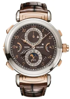 Patek Philippe GrandMaster Chime 6300GR-001 47.5mm Rose gold and White gold Brown