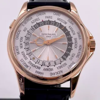 Patek Philippe World Time 5130R-001 39.5mm Rose gold Silver