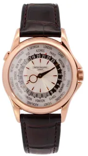 Patek Philippe World Time 5130R-001 39.5mm Rose gold Silver