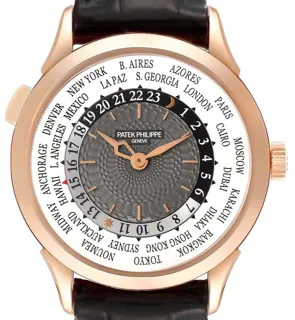 Patek Philippe World Time 5230R 38.5mm Rose gold Silver