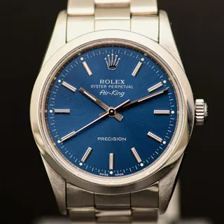 Rolex Air King 14000 34mm Stainless steel Blue