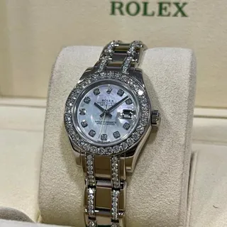 Rolex Pearlmaster 80299 29mm White gold White