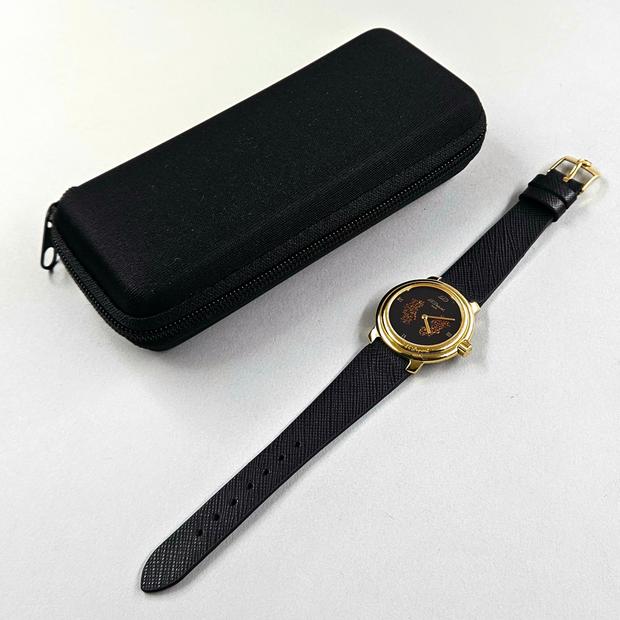 S.T. Dupont 腕時計 クォーツ ブラック ゴールド S.T. Dupont 193 Yellow gold and Stainless steel Black 1993