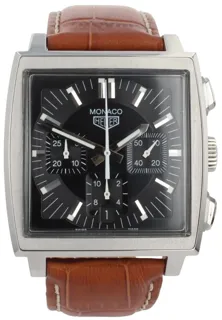 TAG Heuer Monaco CS2111 38mm Stainless steel Black