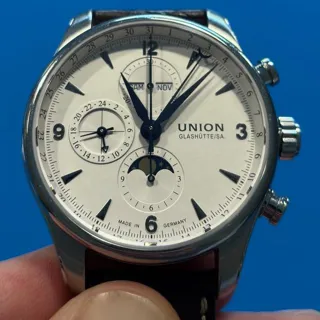 Union Glashütte Belisar Chronograph D009.425.16.017.00 44mm Stainless steel White