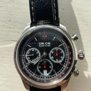 Union Glashütte Belisar Chronograph D009.427.16.057.00 44mm Sapphire crystal Black