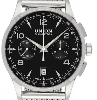 Union Glashütte Noramis Chronograph D008.427.11.057.00 42mm Stainless steel Black