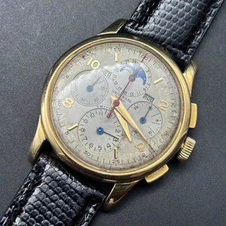 Universal Genève Tri-Compax 12285 37.5mm Yellow gold Silver