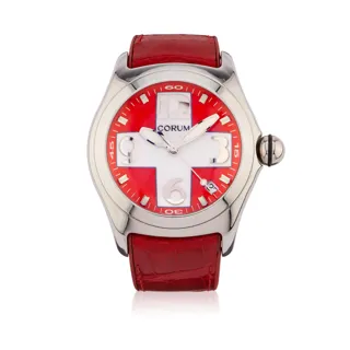 Corum Bubble 163.150.20 45mm Stainless steel Red and White