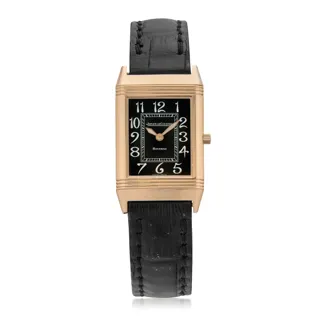 Jaeger-LeCoultre Reverso 250.2.86 18k rose gold Black