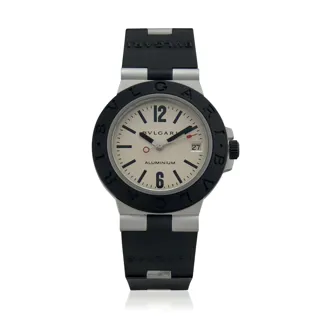 Bulgari Diagono AL 38 A 38mm Aluminium and Rubber Silver