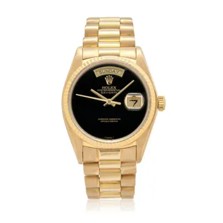 Rolex Day-Date 36 18038 Yellow gold Black