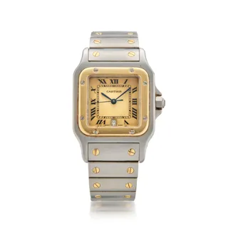 Cartier Santos 187901 29mm Stainless steel and gold Champagne