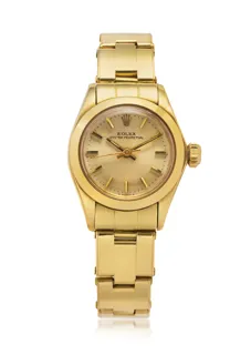 Rolex Oyster Perpetual 26 6718 18k Gold Champagne