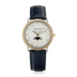 Blancpain Villeret 34mm Stainless steel and gold White