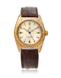 Rolex Bubble Back 5015 14k Gold Silver