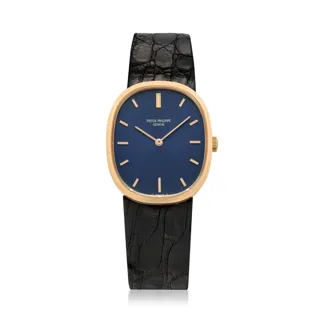 Patek Philippe Golden Ellipse 3548 27mm 18k Gold Blue