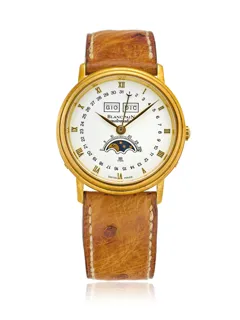 Blancpain Villeret 18k yellow gold White