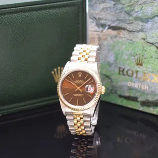 Rolex Datejust 36 16233 Stainless steel and gold Brown