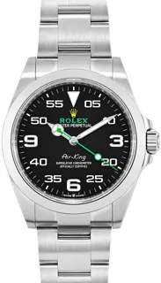 Rolex Air King 126900-BLKNUM-G22A 40mm Stainless steel Black