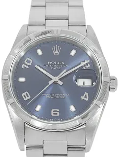 Rolex Oyster Perpetual Date 15210 Stainless steel Blue