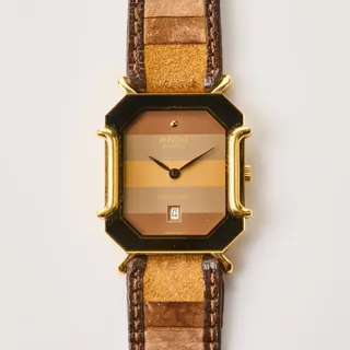 Rado Florence 25mm Gold-plated Brown and Beige and Gray