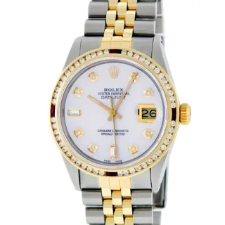 Rolex Datejust Stainless steel and 18k yellow gold White