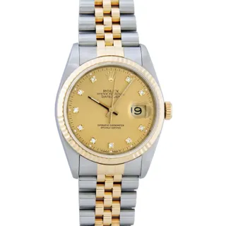 Rolex Datejust Stainless steel and 14k yellow gold Champagne