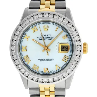 Rolex Datejust 36mm Stainless steel and 18k white gold White