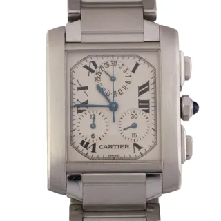 Cartier Tank Française Chronoflex Stainless steel