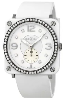 Bell & Ross BRS-WH-CES-LGD/SRB Ceramic White