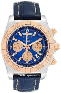 Breitling Chronomat CB0110121C1P2 44mm Rose gold and Stainless steel Blue