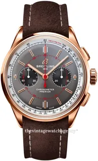 Breitling Premier RB0118A31B1X1 42mm Red gold Gray